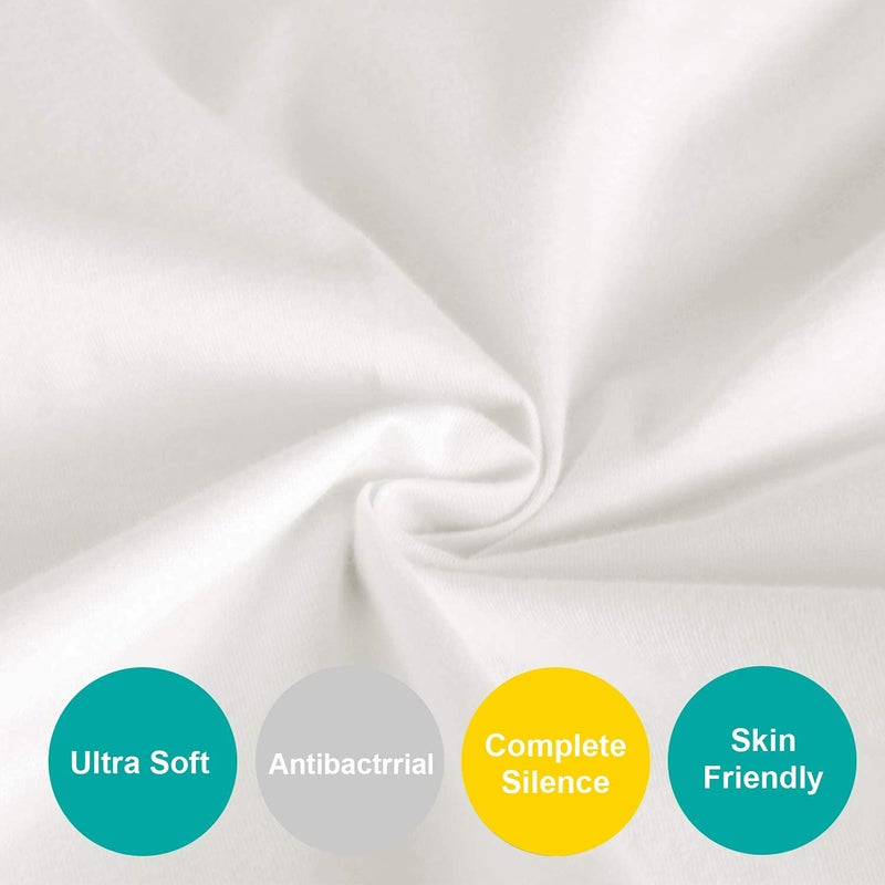 Biloban 100% Cotton Bassinet Sheets Compatible with Baby Delight Beside Me Dreamer Bassinet and Koolerthings (3 in 1) Bassinet Bedside Sleeper, 2 Pack, Ultra Soft Bassinet Sheet for Baby, White - Image 3