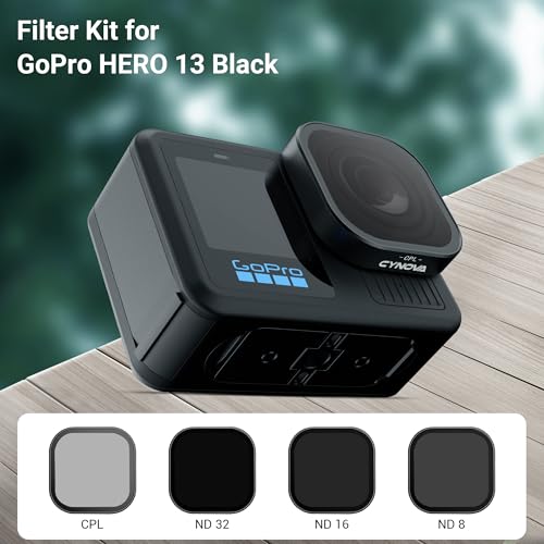 CYNOVA Filter Set for GoPro Hero 13 Black, 4 Pack (CPL/ND8/ND16/ND32) for GoPro Hero 13 Black Accessories, Neutral Density & Polarizing Lens Filter Kit - Image 2