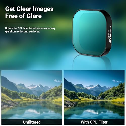CYNOVA Filter Set for GoPro Hero 13 Black, 4 Pack (CPL/ND8/ND16/ND32) for GoPro Hero 13 Black Accessories, Neutral Density & Polarizing Lens Filter Kit - Image 3