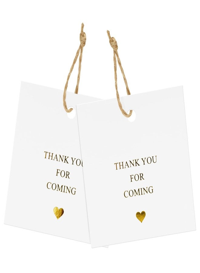 joycraft 50Pcs Thank You for Coming Tags, 2.5 in Gold Foil White Kraft Paper Gift Tags, Square Thank You Hangtags for Wedding, Birthday, Baby Shower, Holidays, Anniversary - Image 1