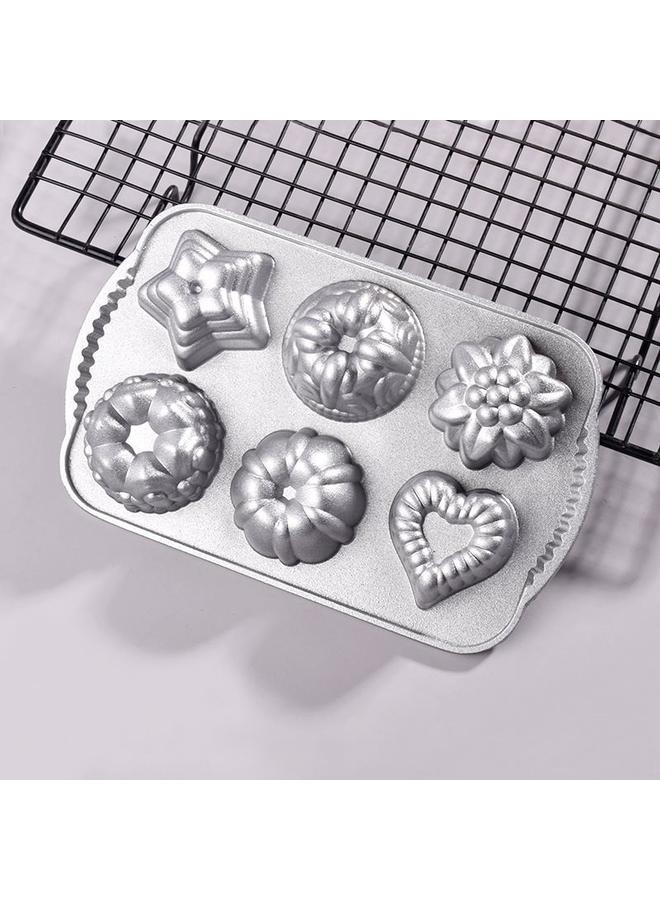 Bluejw Baking Mold Hollow Heart-shaped Cast Aluminum Cake Mold Coo Goo Hoff Mold Integrated Mold  - Image 3