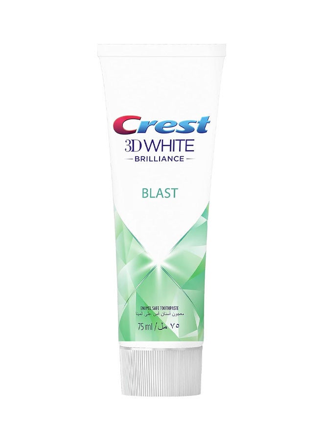 Crest 3D White Brilliance Whitening + Freshness Toothpaste - Blast 75ml - Image 1