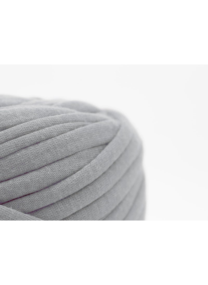 Artify Artify | Tshirt Yarn (7mm, 500gms) | Knitting Yarn for Hand DIY Bag, Basket Cushion and Other Crochet Projects - Steel  - Image 3
