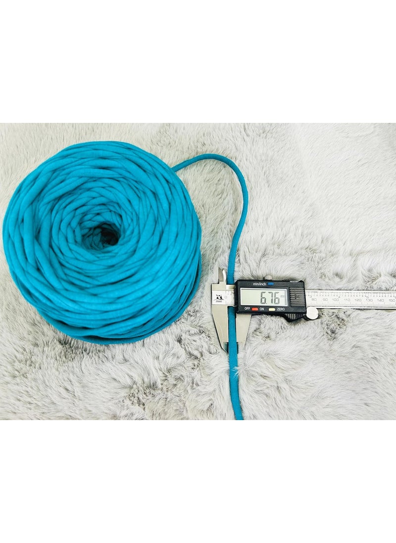 Artify Artify | Tshirt Yarn (7mm, 500gms) | Knitting Yarn for Hand DIY Bag, Basket Cushion and Other Crochet Projects - Steel  - Image 5