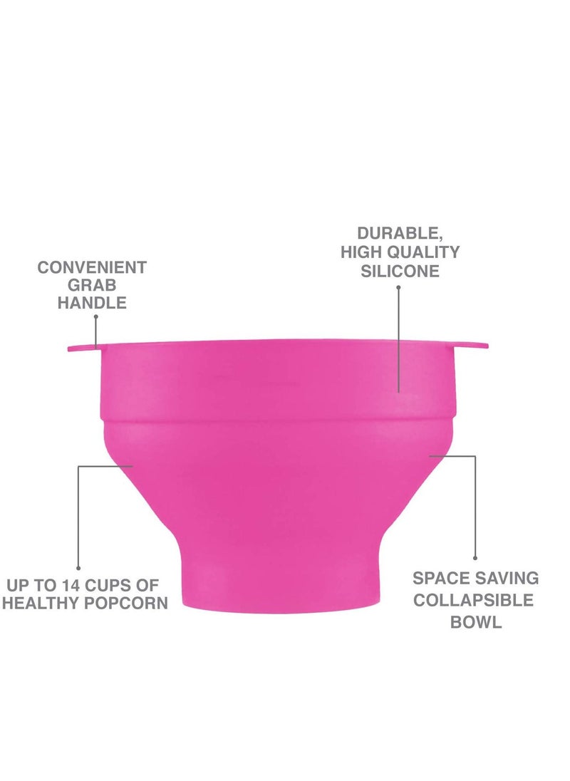 SYOSI Silicone Microwave Popcorn Popper with Lid for Home Microwave Popcorn Makers with Handles Collapsible Popcorn Bowl  - Image 5
