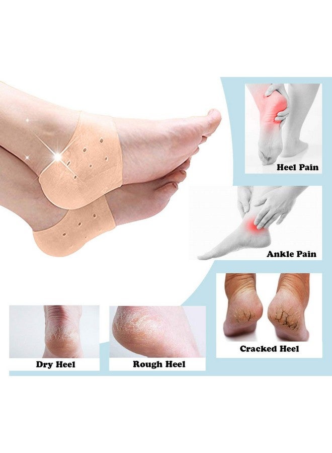 Brezzycloud Silicone Anti Crack Pain Reliever Heel Protector Nourishment Solution Reusable Mask,Multicolour - Image 2