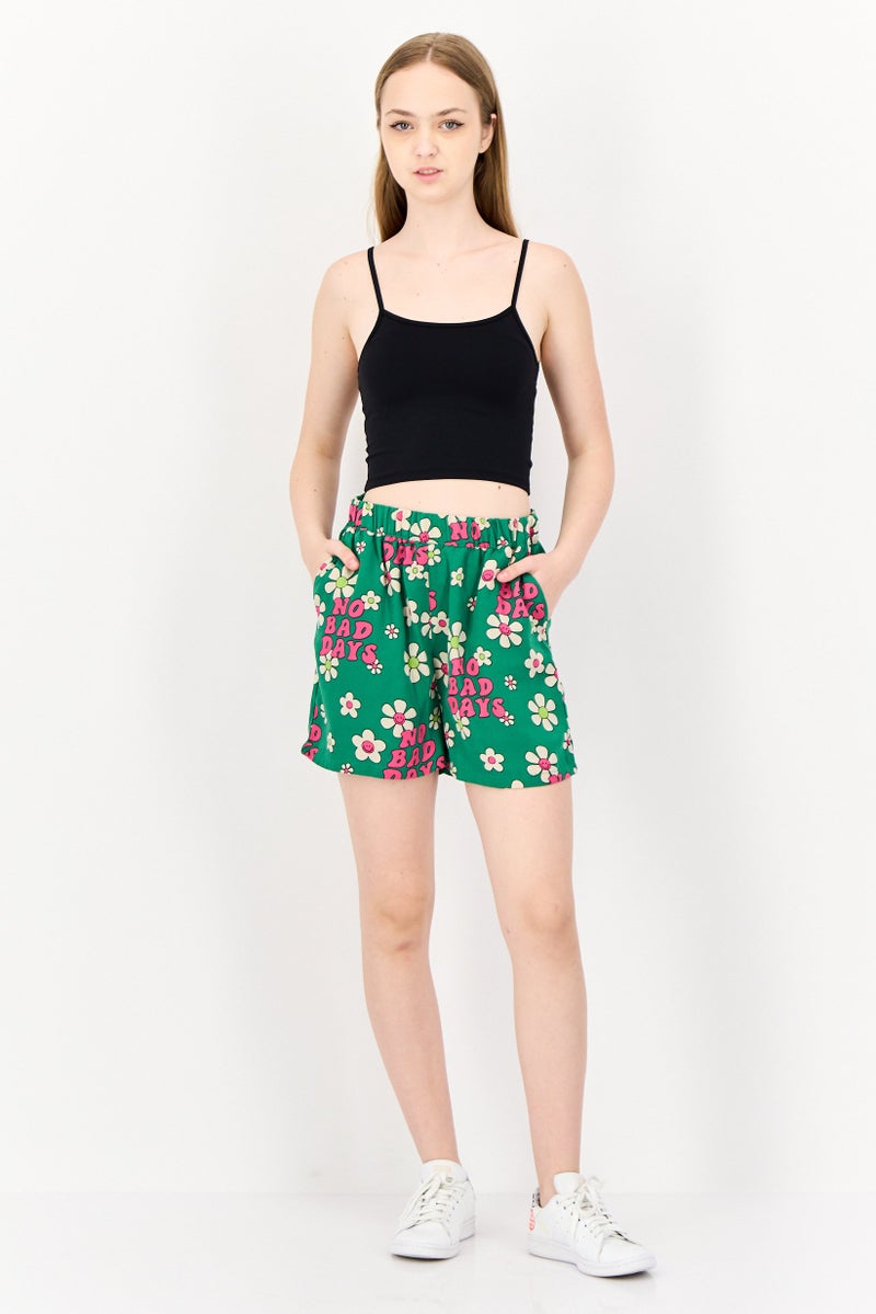 ONLY Women Floral Print Basic Short, Multicolor  - Image 4