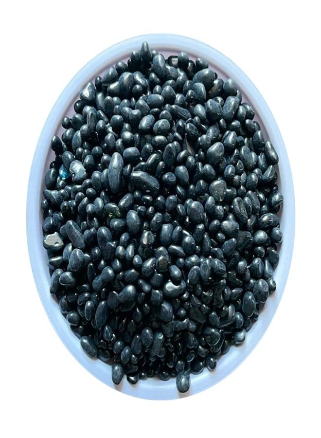 KISEER Clear Glass Stone Bulk 1 LB Glass Beads Gems Marbles Pebbles Gravel Rock for Aquarium, Fish Tank, Garden, Vase Fillers, Succulent Plants Decor (Black) - Image 1