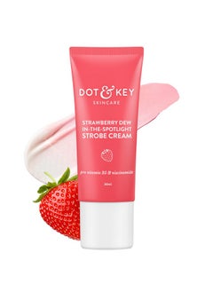 Dot & Key Strawberry Dew Strobe Cream For Face Skin Radiance Cream | Moisturizer & Highlighter For Face | For Dewy Glazed Instant Glow | Boosts Hydration | For All Skin Types | For Women & Men | 30Ml  - Image 1