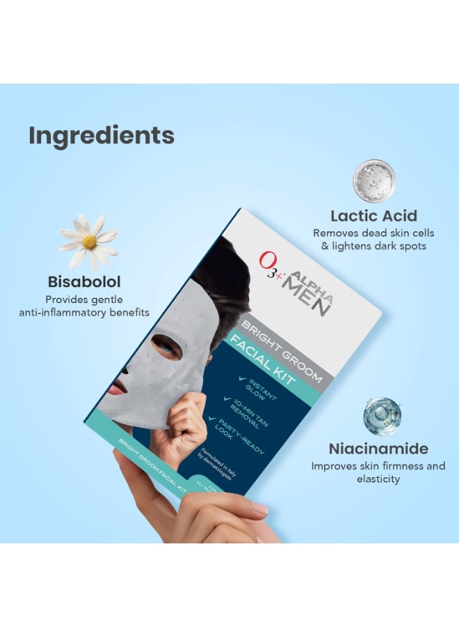 O3+ Alpha Men Bright Groom Facial Kit - Image 3