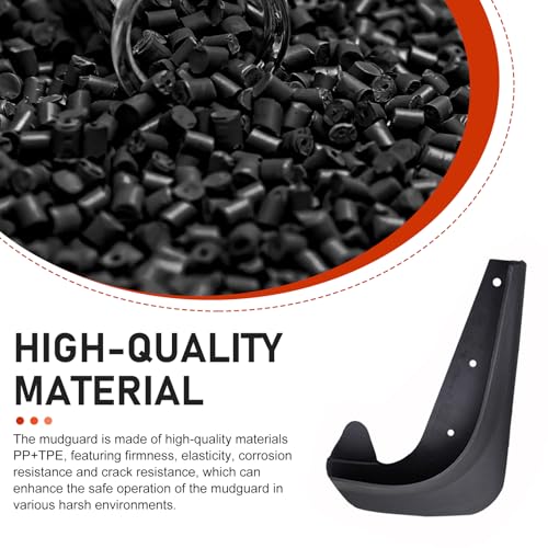 Opuweiy 2 PCS Car Mud Flaps, Splash-Protection Auto Fender Flaps, All Weather Protector Universal Mud Guards, for Sedans and SUVs (Black, 7x9.8In) - Image 3