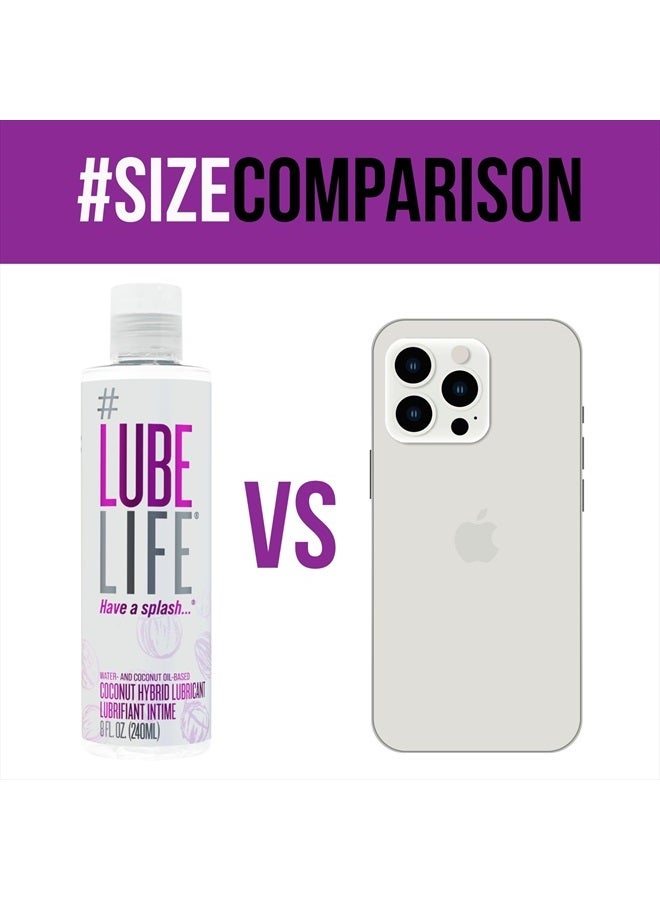 Lube Life Coconut Hybrid Lubricant, Water-Based & Coconut Oil Massage and Lube for Men, Women & Couples, 8 Fl Oz  - Image 5