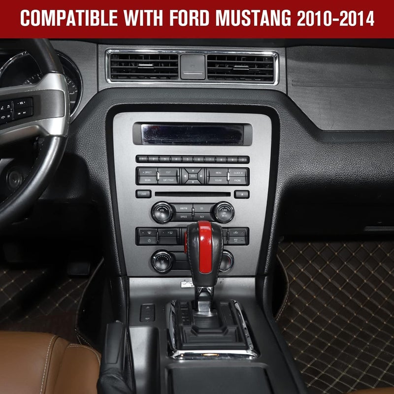 Jimen Gear Shift Knob Cover Trim for Ford Mustang 2010-2014 - Image 2