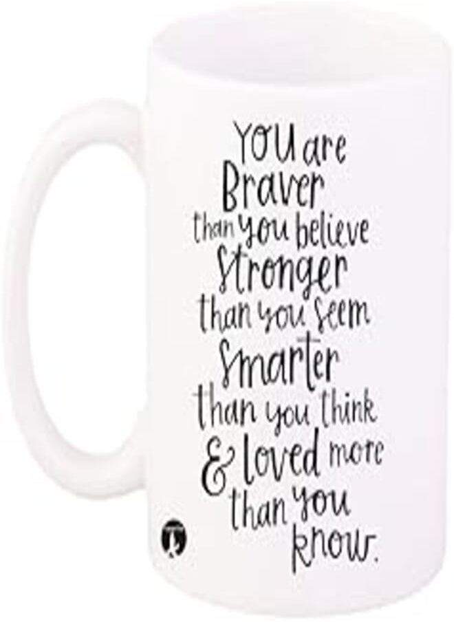 RYN - PRINTED Quote Coffee Mug White/Black 12ounce - Image 1