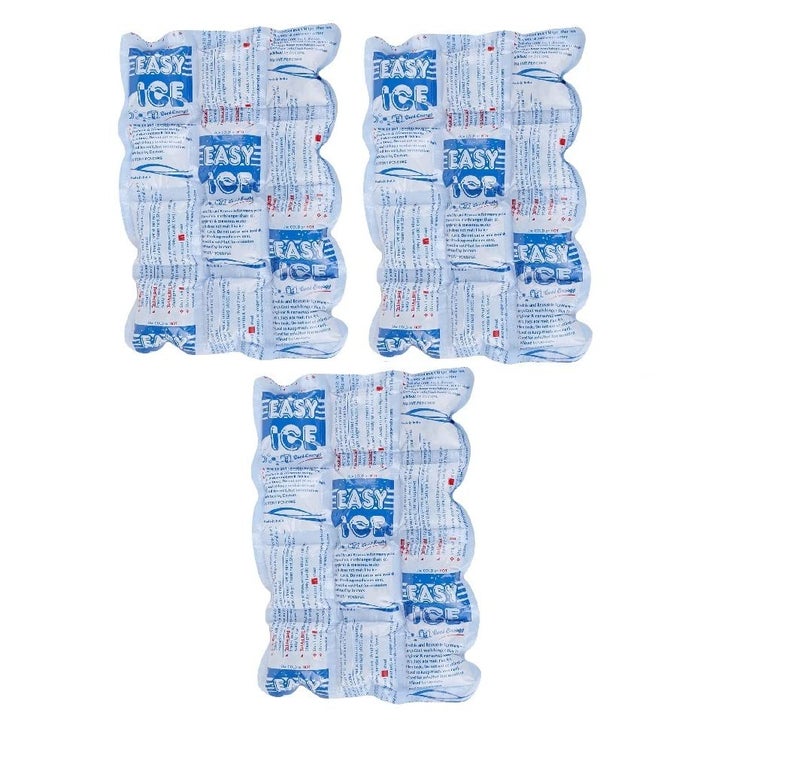 Easy Ice (Pack of 3) sheet (10 x 7) – Reusable Flexible Ice Sheets for Ice Boxes, Coolers & Cold Storage – Hot & Cold Therapy Pack, Leakproof & Long-Lasting Cooling - Image 1