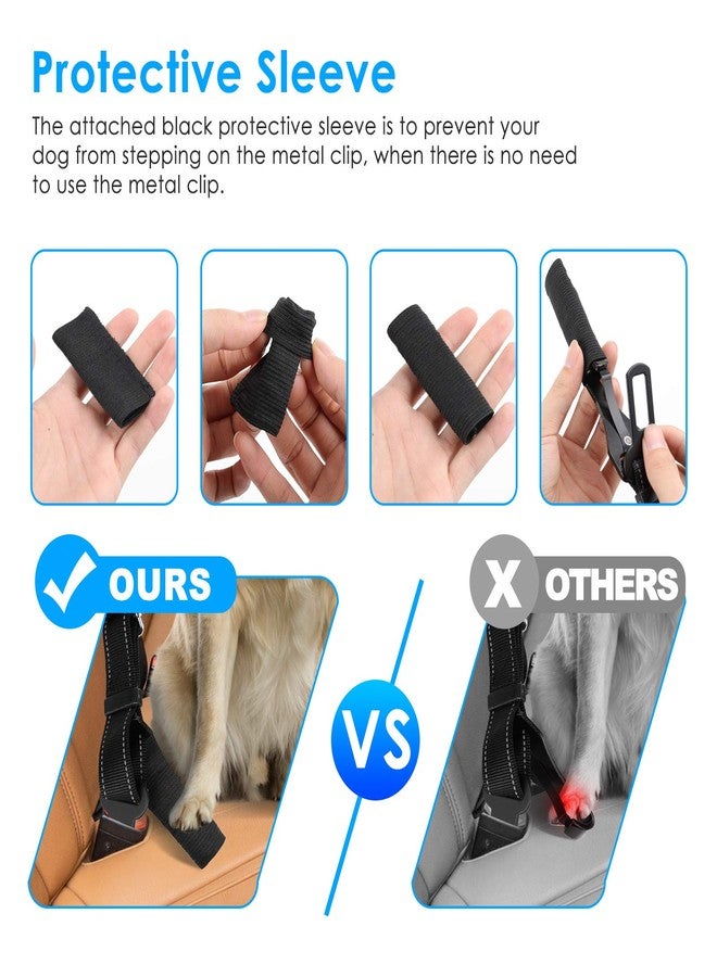 UR باور حزام أمان للكلاب من يو آر باور 3 في 1 للسيارة، عبوة من قطعتين، حزام أمان مرن قابل للتعديل للكلاب مع مشبك حزام الأمان وخطاف قفل، عاكس للضوء وقابل للدوران 360 درجة، حزام أمان متين للحيوانات الأليفة من الكلاب والقطط - Image 4