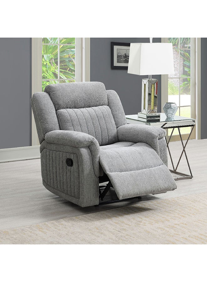 Home Box Griffen 1-Seater Recliner Fabric Sofa Grey 94 x 100 x 95.5 cm - Image 1
