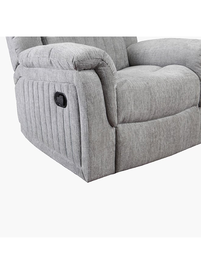 Home Box Griffen 1-Seater Recliner Fabric Sofa Grey 94 x 100 x 95.5 cm - Image 5