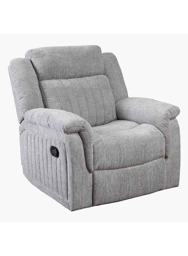 Home Box Griffen 1-Seater Recliner Fabric Sofa Grey 94 x 100 x 95.5 cm - Image 3