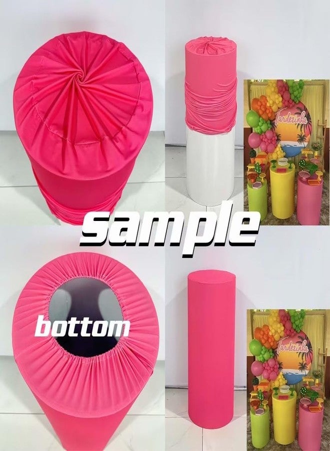 FiVan Halloween Party Decoration Props Black Spider Web Plinth Cover Elastic Stretch Spandex Pedestal Cover for Metal Cylinder Stands HP-2257 - Image 4