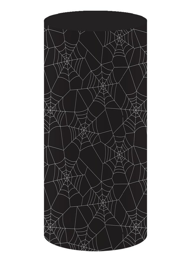 FiVan Halloween Party Decoration Props Black Spider Web Plinth Cover Elastic Stretch Spandex Pedestal Cover for Metal Cylinder Stands HP-2257 - Image 2