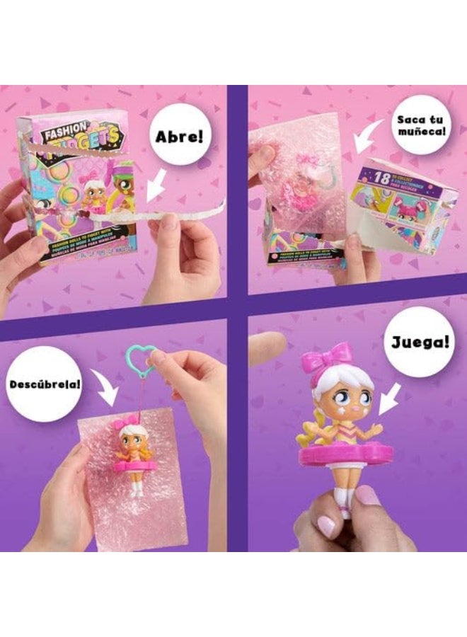 WowWee دمى فاشن فيجيتس الحسية - لعبة دفع الفقاعات تشمل 1 دمية غامضة - تخفيف القلق والتوتر للأطفال - Image 1
