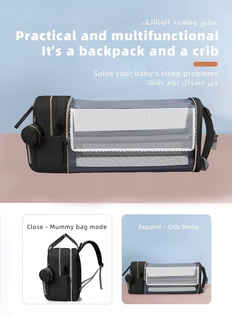 HOOKOR Baby Diaper Bag Backpack, Multifunction Diapers Changing Station for Boys Girls Outdoor and Travel, Infant Shower Gifts, Large Capacity, 900d Oxford, USB Port - Image 4