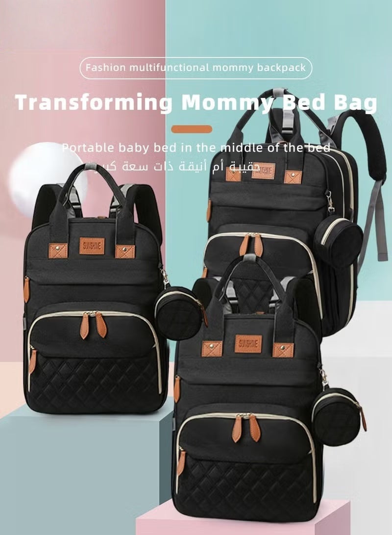 HOOKOR Baby Diaper Bag Backpack, Multifunction Diapers Changing Station for Boys Girls Outdoor and Travel, Infant Shower Gifts, Large Capacity, 900d Oxford, USB Port - Image 2