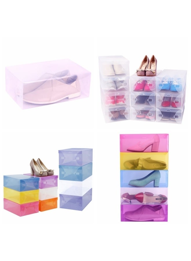 ZENHOME 10-Piece Shoes Box Organizer White 33X20X12cm - Image 2