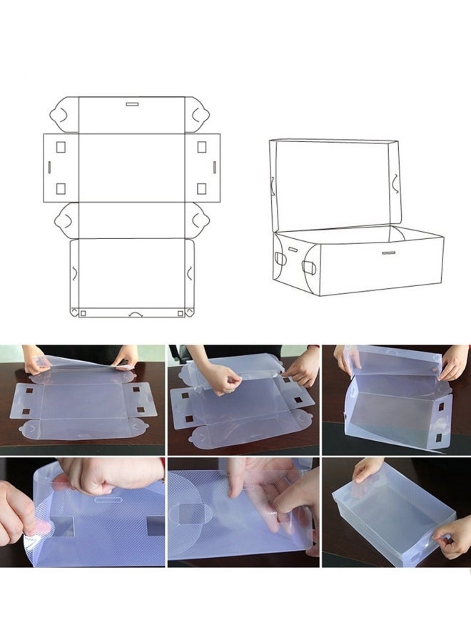 ZENHOME 10-Piece Shoes Box Organizer White 33X20X12cm - Image 3