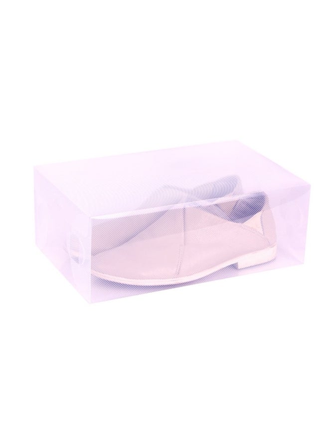 ZENHOME 10-Piece Shoes Box Organizer White 33X20X12cm - Image 5
