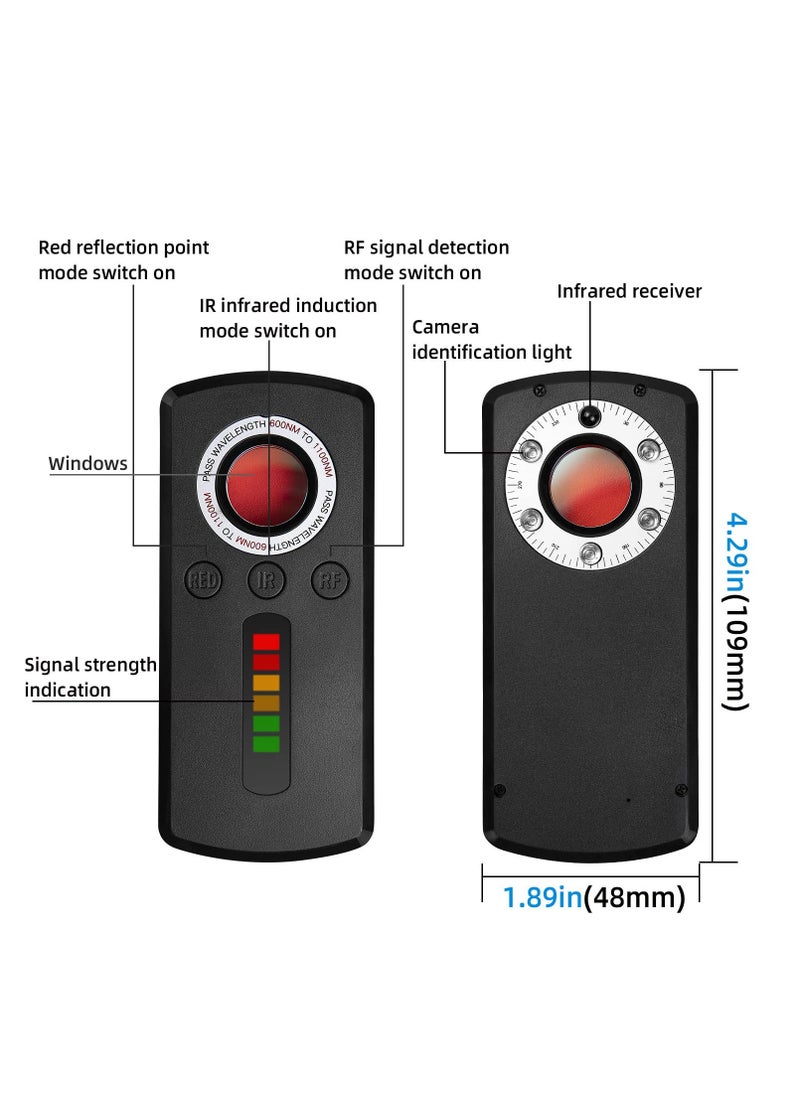 SYOSI - Hidden Camera Detector, Portable Anti Spy Wireless Signal Scanner, Infrared Camera Detector, Listening Device Detector for Home, Office, Travel, Car - Image 1