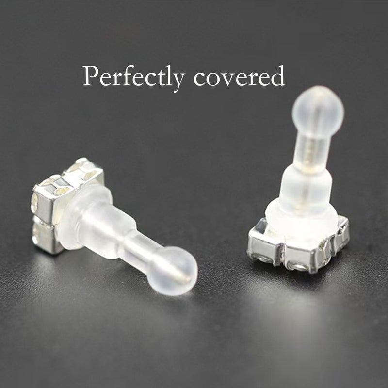 Melimarry Impenetrable Soft Big-Long Earring Backs for Pierced Ears, 50pcs, TPE Medical Grade Material, Comfort Fit for All Earrings (Pillar Ball) - Image 5