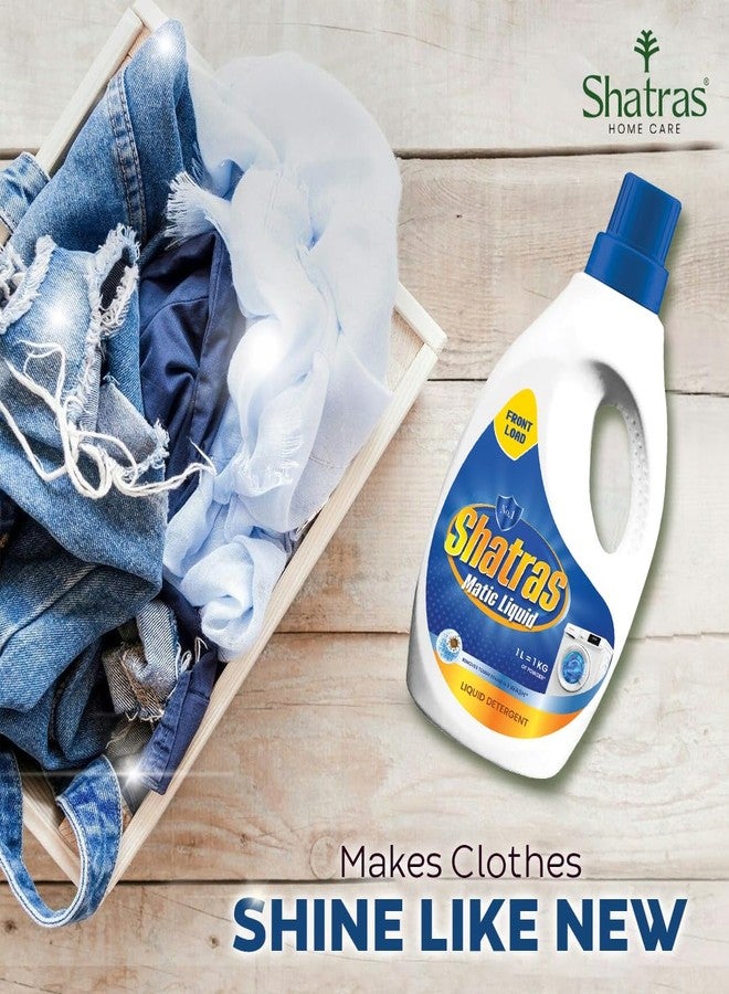 SHATRAS Matic liquid Detergent for fabric care, 100% Tough Stain Removal In Front Load Machines, For All Types Fabric (Blue 2) - Image 3
