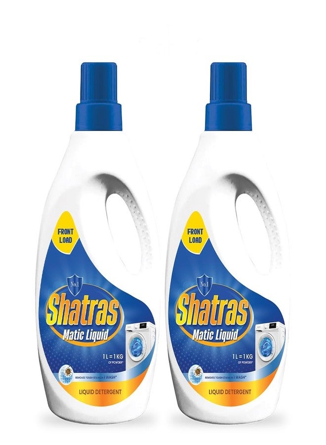 SHATRAS Matic liquid Detergent for fabric care, 100% Tough Stain Removal In Front Load Machines, For All Types Fabric (Blue 2) - Image 1