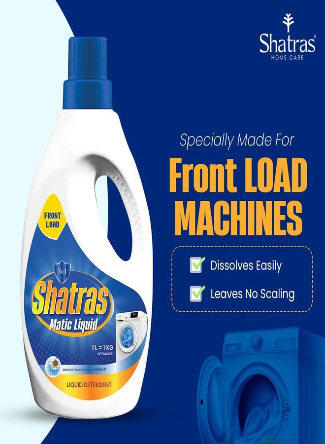 SHATRAS Matic liquid Detergent for fabric care, 100% Tough Stain Removal In Front Load Machines, For All Types Fabric (Blue 2) - Image 2