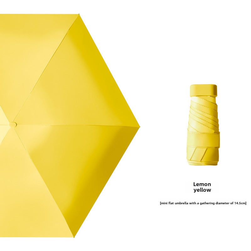 Portable Pocket Umbrella with Custom Logo Yellow (cloth package)