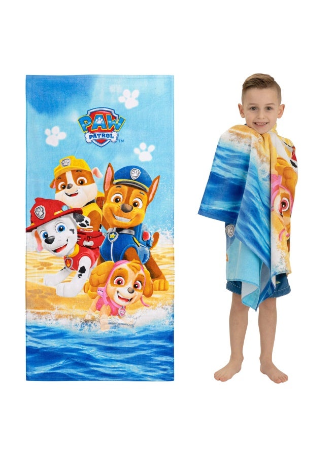 Franco Kids Super Soft Cotton BathPoolBeach Towel 58 in x 28 in Paw Patrol - Image 1