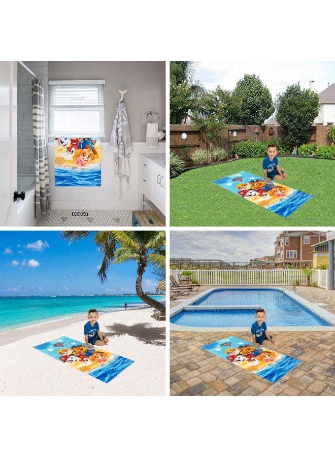 Franco Kids Super Soft Cotton BathPoolBeach Towel 58 in x 28 in Paw Patrol - Image 4