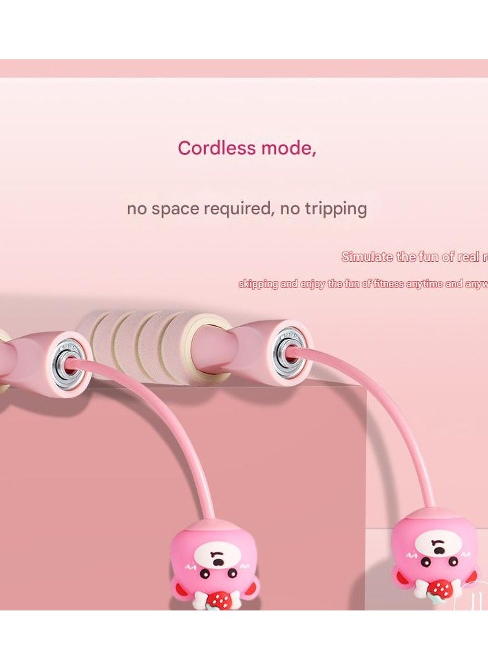 Generic Sponge Bearing Handle Cordless Skipping Rope Is Suitable For Primary And Secondary School Students To Learn Without Lagging Tripping Or Occupying Space  - Image 4