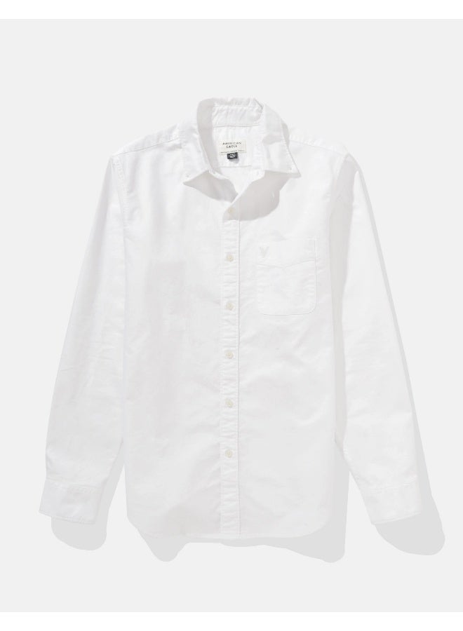 American Eagle AE Slim Fit Everyday Oxford Button-Up Shirt  - Image 4