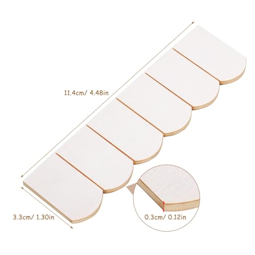 ifundom 24pcs Dollhouse Tiles Dollhouse Roof Tiles Model Unfinish Wooden Miniature Roof Decoration Mini Fish Scale Cedar Shingles Bricks for Doll House - Image 5