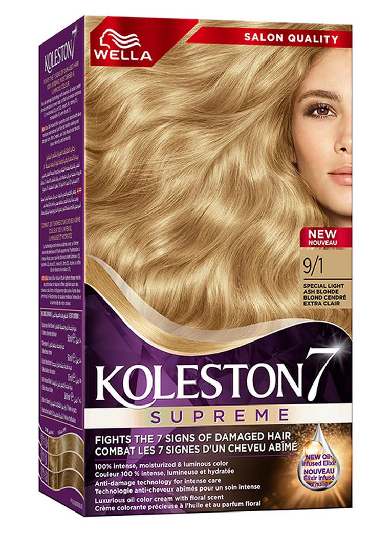 WELLA Koleston Supreme Hair Color 9/1 Special Light Ash Blonde - Image 1