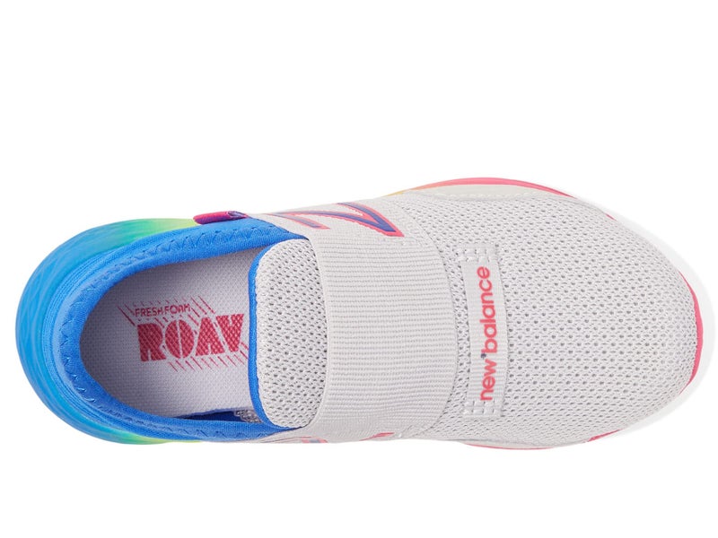 New Balance Baby Girls Fresh Foam Roav V1 Bungee Running Shoe, Light Aluminum/Cobalt, 2 Wide Infant - Image 2