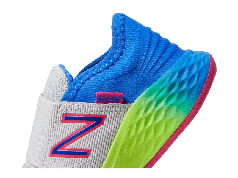 New Balance Baby Girls Fresh Foam Roav V1 Bungee Running Shoe, Light Aluminum/Cobalt, 2 Wide Infant - Image 5