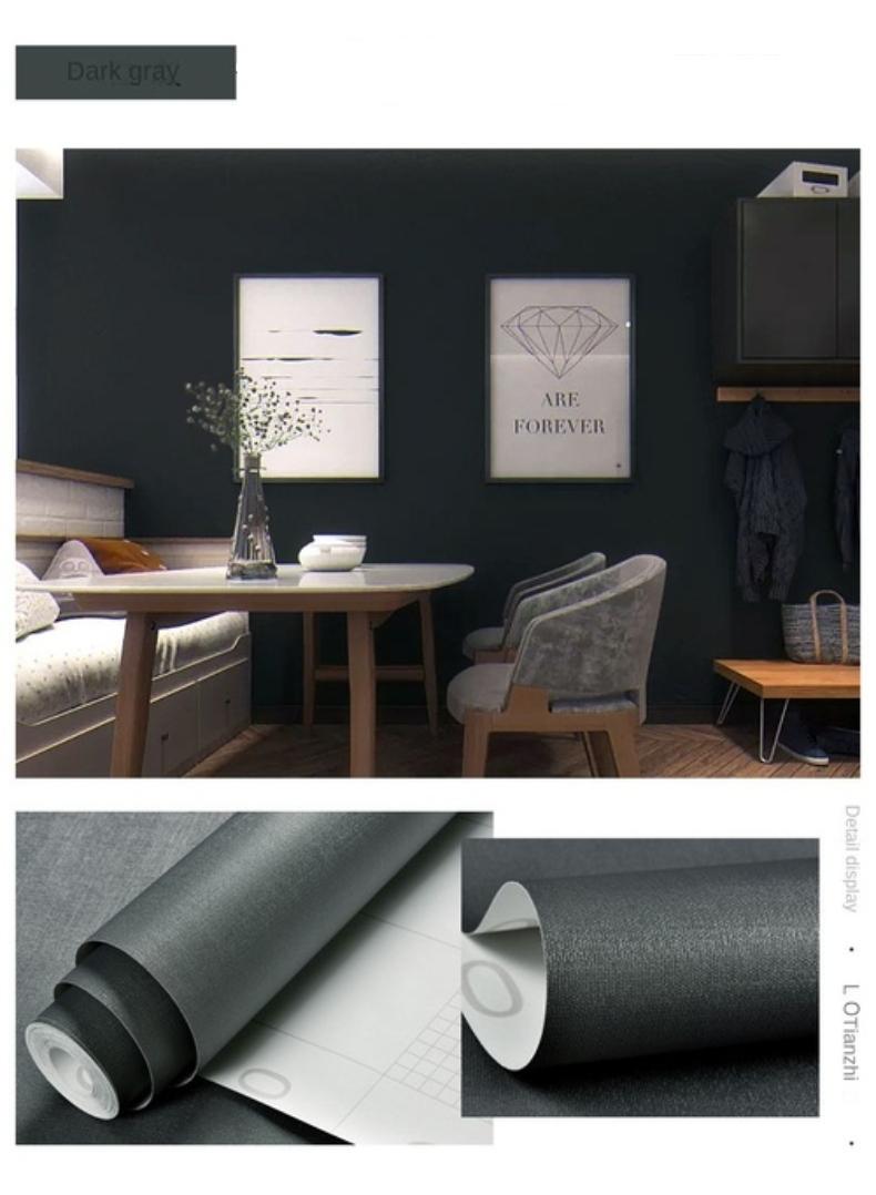 Bluejw Self-Adhesive Wallpaper Waterproof And Moisture-Proof Washable Wallpaper Solid Color Stickers For Bedroom Living Room Background Wall 10x0.6meter - Image 2