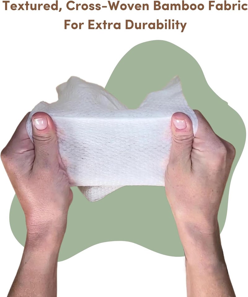 Terra Bamboo Dry Baby Wipes Biodegradable Bamboo Fiber Wipes Unscented Sensitive Skin 1 Pack of 48 - Image 3