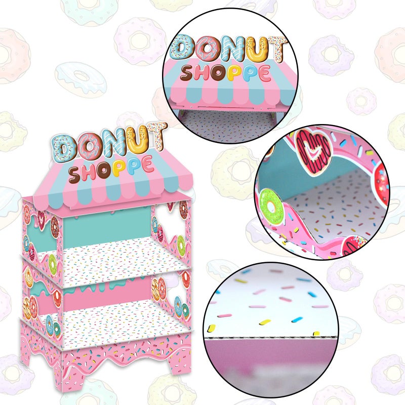 KALEFO Donut Birthday Party Decorations Stand for Dessert Table Decoration Supplies Favors Cupcake Decor - Image 3