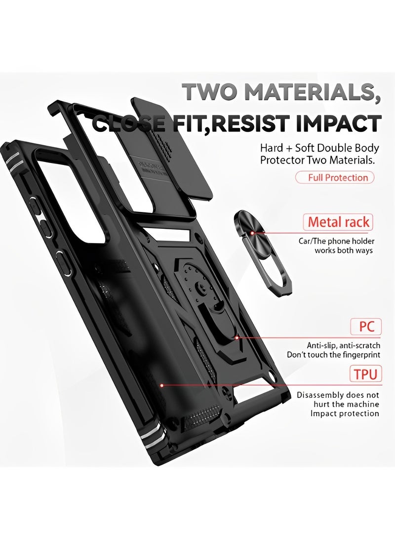 REOCLE Samsung Galaxy S23 Ultra Case with Camera Cover Drop Protection & Snug Touch & Slim Protective Hard Back Soft Edge Phone Case for Galaxy S23 Ultra Case - Image 5