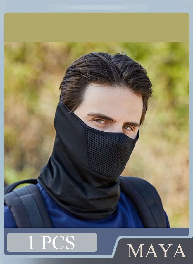 غطاء للوجه، واقٍ للرقبة، قناع للوجه للحماية من الأشعة فوق البنفسجية، وشاح للوجه للرياضات الخارجية، قناع للحماية من الشمس لركوب الدراجات النارية والهوائية، وشاح للرأس للوجه من الرياح والغبار (وشاح للوجه). - Image 1